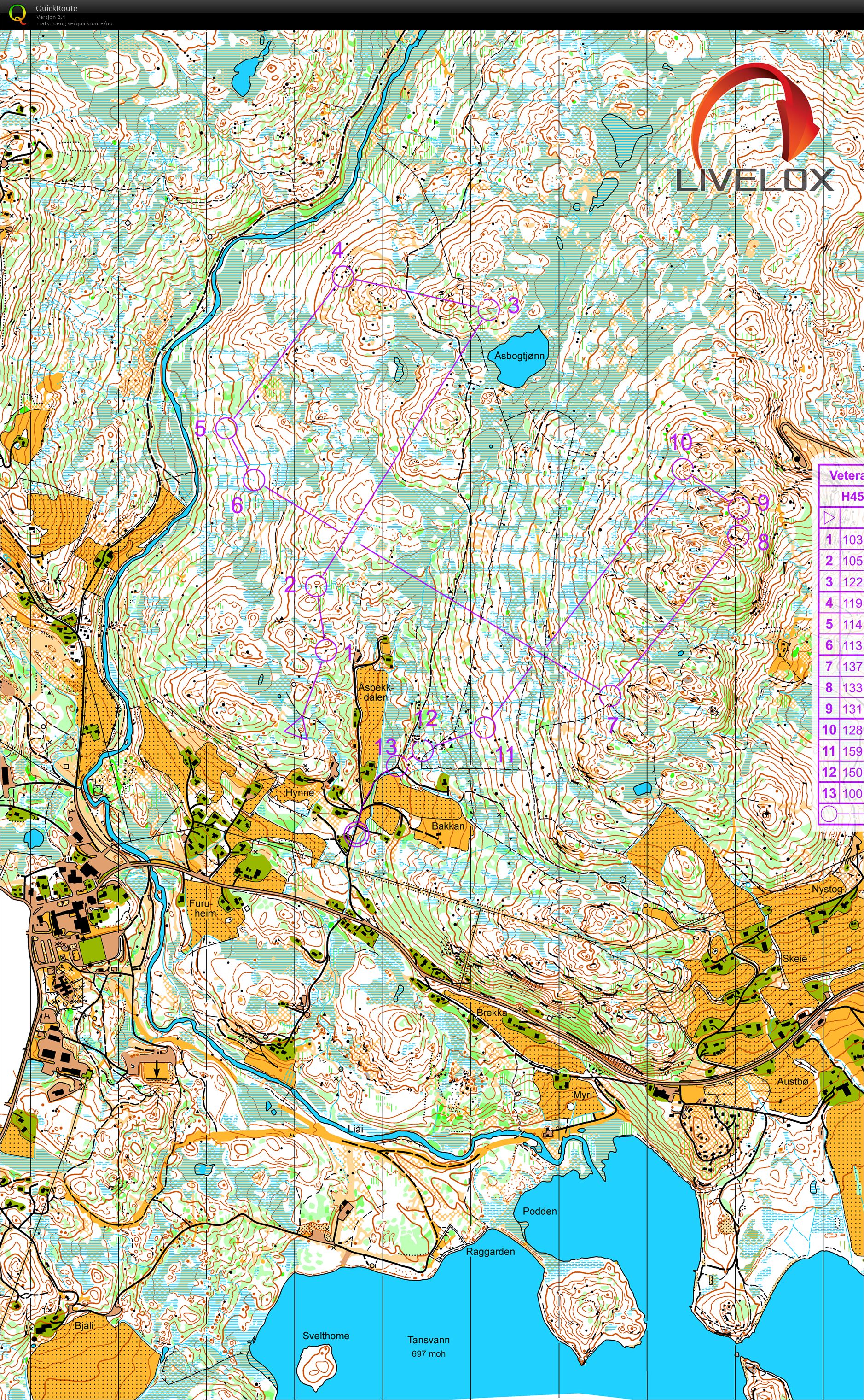 Veteranmesterskapet Lang H45 (19.08.2017)