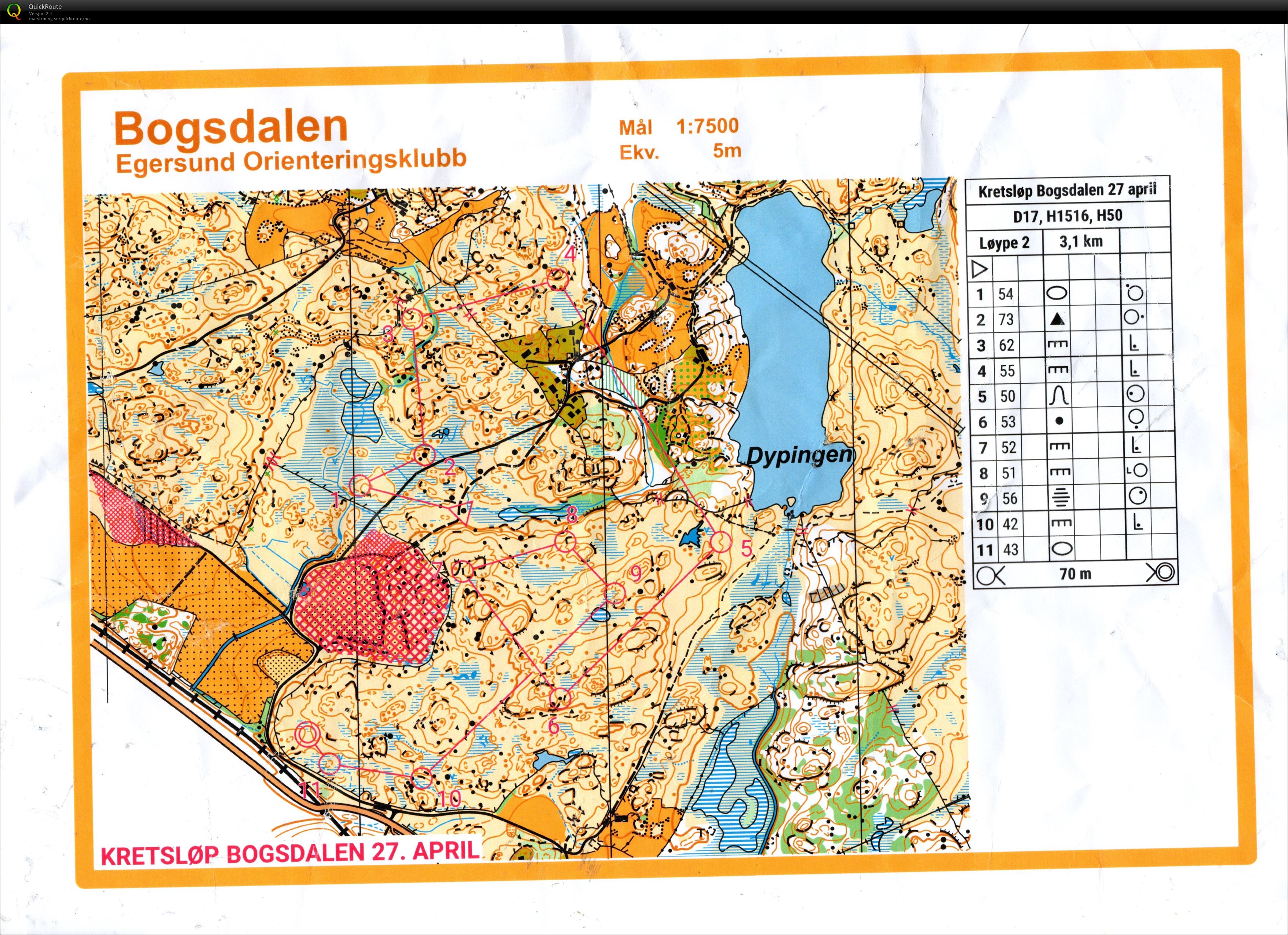 Rogalandsranking 1 H50 (27.04.2019)