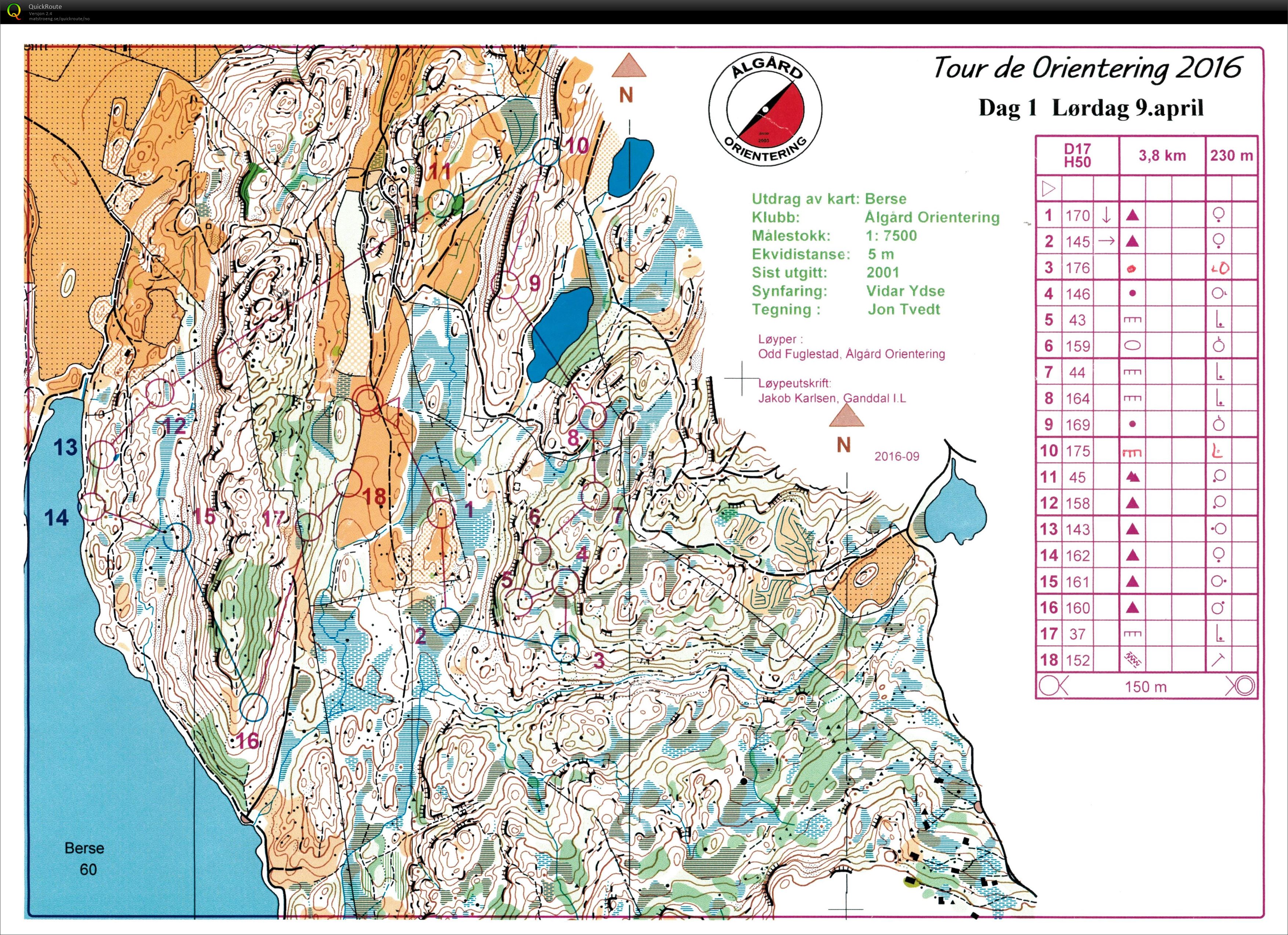 Tour de Orientering 1 (09.04.2016)