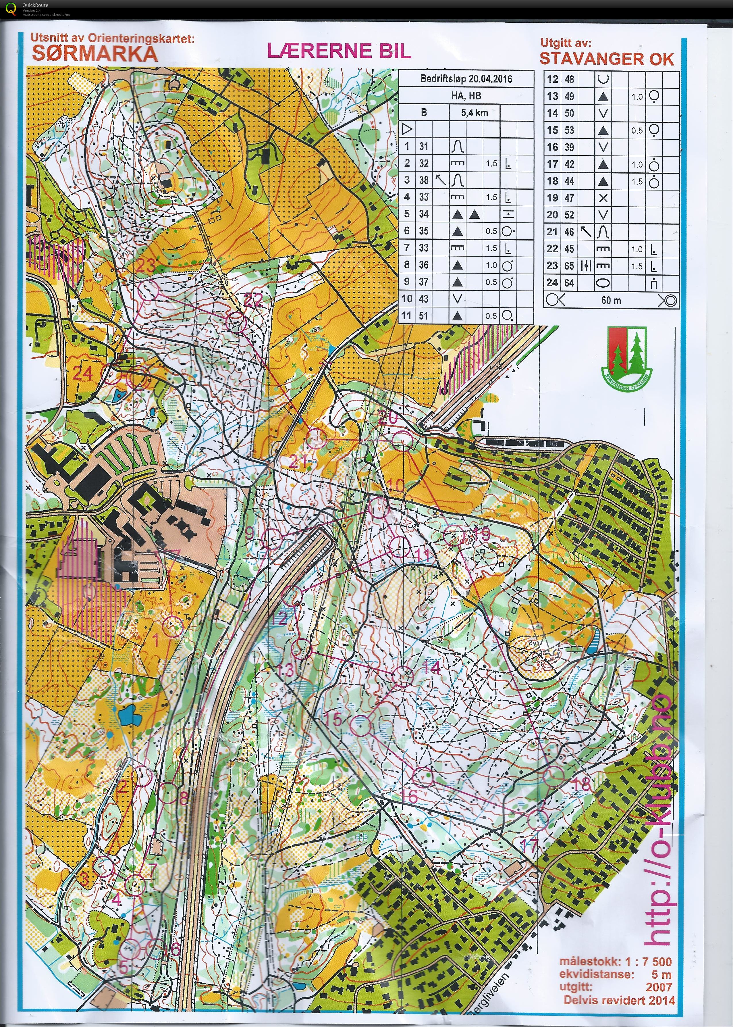 Bedriftsløp nr 3 Sør Rogaland (20/04/2016)