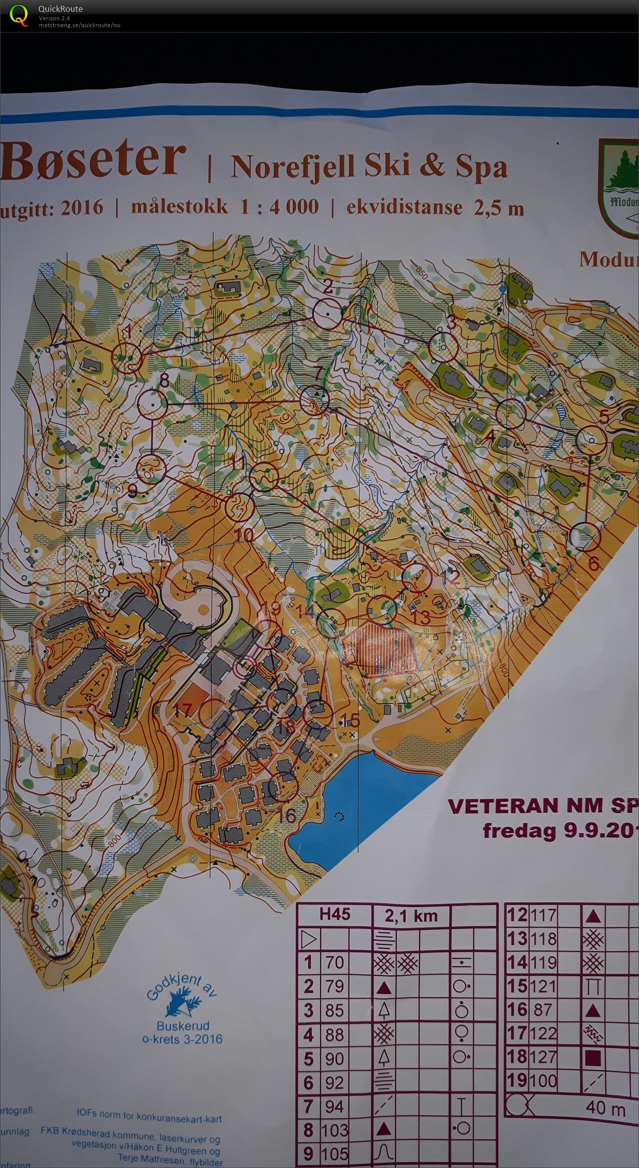 Veteranmesterskapet Sprint H45 (09.09.2016)